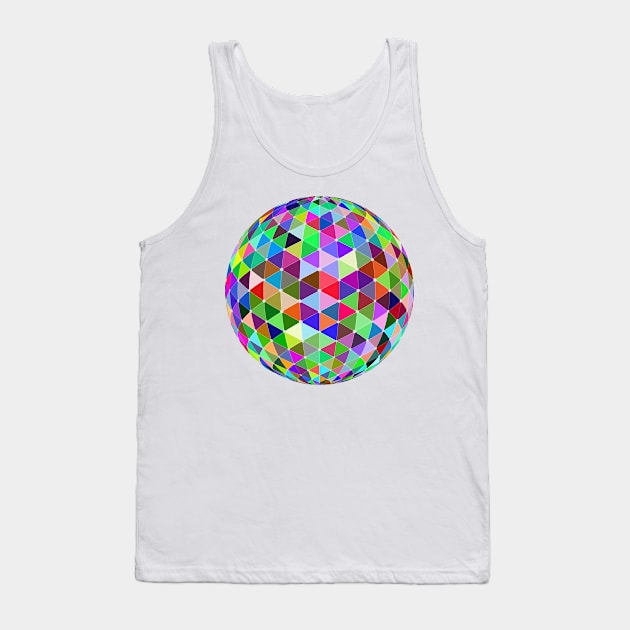 Colourful network orb in prismatic colour design Tank Top by Montanescu